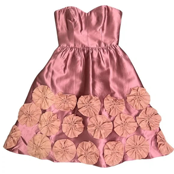 Chetta B Dresses | Chetta B Women's Silk Formal Evening Dress Short Amethyst Size 8 Flowers New | Color: Pink | Size: 8 | Natali25'S Closet